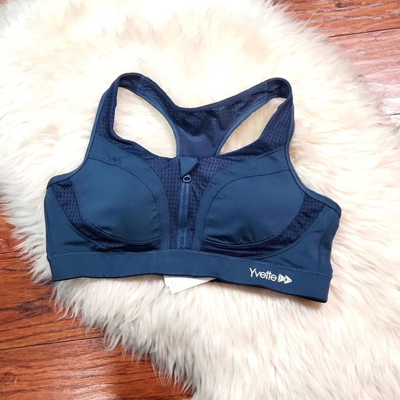 Yvette Other - Yvette Power Zip Front Racerback Sports Bra